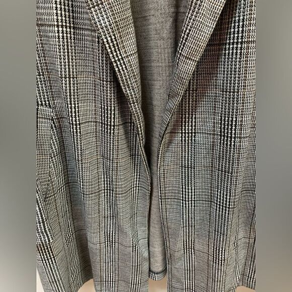 Melloday Womens Plaid Brown and Gray Topper 1x - Picture 4 of 6